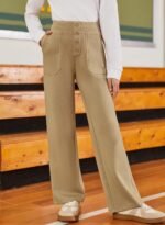 Girls School Uniform Pants Straight Stretchy Dress Pants Size 6-15 Years - Image 7