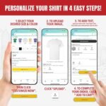 Add Your Own and Text Design Custom Personalized Adult T-Shirt Tee - Image 4