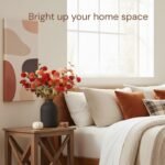 Large Black Vase for Flowers Decor Living Room - 8.6in Tall, Matte Black Arlo Vase for Dining Coffee Table Centerpieces, Wabi Sabi Decor, Big Decorative Modern - Image 4