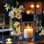Glass Cylinder Vase Set of 18 for Centerpieces, 4,4.7,6 inch Tall Clear Vase Bulk Floating Candle Holder for Wedding Table Home Décor and Party - Image 6