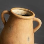 Ceramic Rustic Vase, Christmas Flower Vase with Handle, 9 inch Farmhouse Pottery Flower Vase for Home Decor, Living Room Shelf Decor, Enterway, Table - Image 5