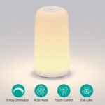 Touch Bedside Table Lamp, [Sleek Design & RGB Mode] 3 Way Dimmable Small Lamp for Bedroom, LED Lamp with Warm White Lights, Multi-Color Smart Nightstand Lamp for for Living Room Home Gifts - Image 3