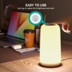 Touch Bedside Table Lamp, [Sleek Design & RGB Mode] 3 Way Dimmable Small Lamp for Bedroom, LED Lamp with Warm White Lights, Multi-Color Smart Nightstand Lamp for for Living Room Home Gifts - Image 7