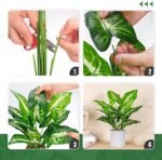 16" Small Fake Plants Artificial Tropical Faux Plants Indoor for Office Desk Shelf Bathroom Home Decor - Image 4