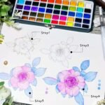 Artecho Watercolor Paint Set 100 Colors with Metallic in Portable Box, Paint Kit with Watercolor Papers and Brushes, Water Color Set for Beginners & Professionals - Image 5