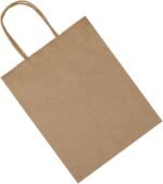 bagmad 100 Pack 8x4.75x10 Inch Plain Medium Paper Bags with Handles Bulk, Brown Kraft Craft Gift Bags, Grocery Shopping Retail Birthday Party Favors Wedding Sacks (Natural Brown, 100pcs) - Image 7