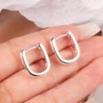 925 Sterling Silver Earrings Small Chunky Silver Earrings for Women Trendy Small Hoop Earrings Silver Hypoallergenic Earrings Small Thick Huggie Hoops Earrings for Jewelry Gifts - Image 6