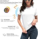 KevaMolly Basic T Shirts for Women UPF 50+ Short Sleeve Casual Summer Tops Trendy Solid Loose Fit Tshirt - Image 4