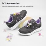 Stelle Kids Sneakers for Girls and Boys Lightweight Athletic Shoes with Non-Slip Sole and DlY Charms for School Sports Gym Tennis and Everyday Play - Image 6