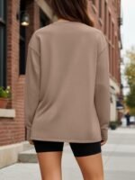 Trendy Queen Womens Oversized Long Sleeve T Shirts 2025 Basic Crewneck Tee Fall Tops Casual Workout Y2K Clothes - Image 5
