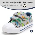 K KomForme Toddler Boys & Girls Shoes Kids Canvas Sneakers with Cartoon Dual Hook and Loops - Image 3