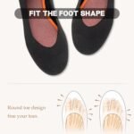 ATHMILE Women's Flat Ballet Shoes Knit Flat Shoes for Women Round Toe Slip on Women Flats for Dressy Casual Office Work Wedding Comfort Soft - Image 6