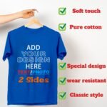 Custom T Shirts for Men Women, Design Your Own Shirt, Add Text Image Logo Personalized Cotton Tee Printed Photo Front Back - Image 6