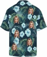 Custom Tropical Floral Hawaiian Shirt with Face for Men Personalized BF Husband’s Photo Men Aloha Beach Fruit Flower Shirts - Image 6