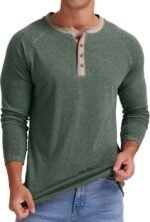 Sailwind Mens Henley Long/Short Sleeve T-Shirt Cotton Casual Shirt - Image 4