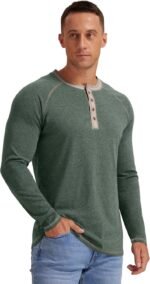 Sailwind Mens Henley Long/Short Sleeve T-Shirt Cotton Casual Shirt - Image 5