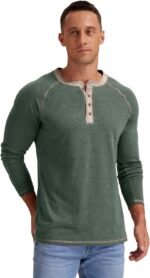 Sailwind Mens Henley Long/Short Sleeve T-Shirt Cotton Casual Shirt - Image 7