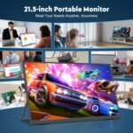 21.5" Portable Monitor, 1080P FHD 100HZ Large Portable Gaming Monitor w/Kickstand & VESA, IPS USB-C HDMI External Screen for Laptops, MacBook, Phones, Mini PC - Image 9