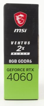 MSI GeForce RTX 4060 Ventus 2X Black 8G OC Gaming Graphics Card - 8GB GDDR6X, PCI Express Gen 4, 128-bit, 3X DP v 1.4a, HDMI 2.1a (Supports 4K & 8K HDR) - Image 11