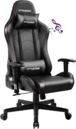 GTRACING Gaming Chair with Speakers Bluetooth Music Video Game Chair Audio Ergonomic Design Heavy Duty Office Computer Desk Chair (Black) - Image 6