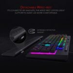 Redragon K512 Shiva RGB Backlit Membrane Gaming Keyboard with Multimedia Keys, Linear Mechanical-Feel Switch, 6 Extra On-Board Macro Keys, Dedicated Media Control, Detachable Wrist Rest - Image 5