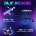 GTRACING Gaming Chair with Foot Rest & Racing Style RGB LED Lights, Breathable Fabric for Home Office Desk, Ergonomic High Back Computer Chair with Headrest & Lumbar Support, RGB Black - Image 11