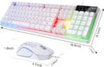 Gaming Keyboard and Mouse Combo, K1 RGB LED Backlit Keyboard with 104 Key for PC/Laptop(White) - Image 4