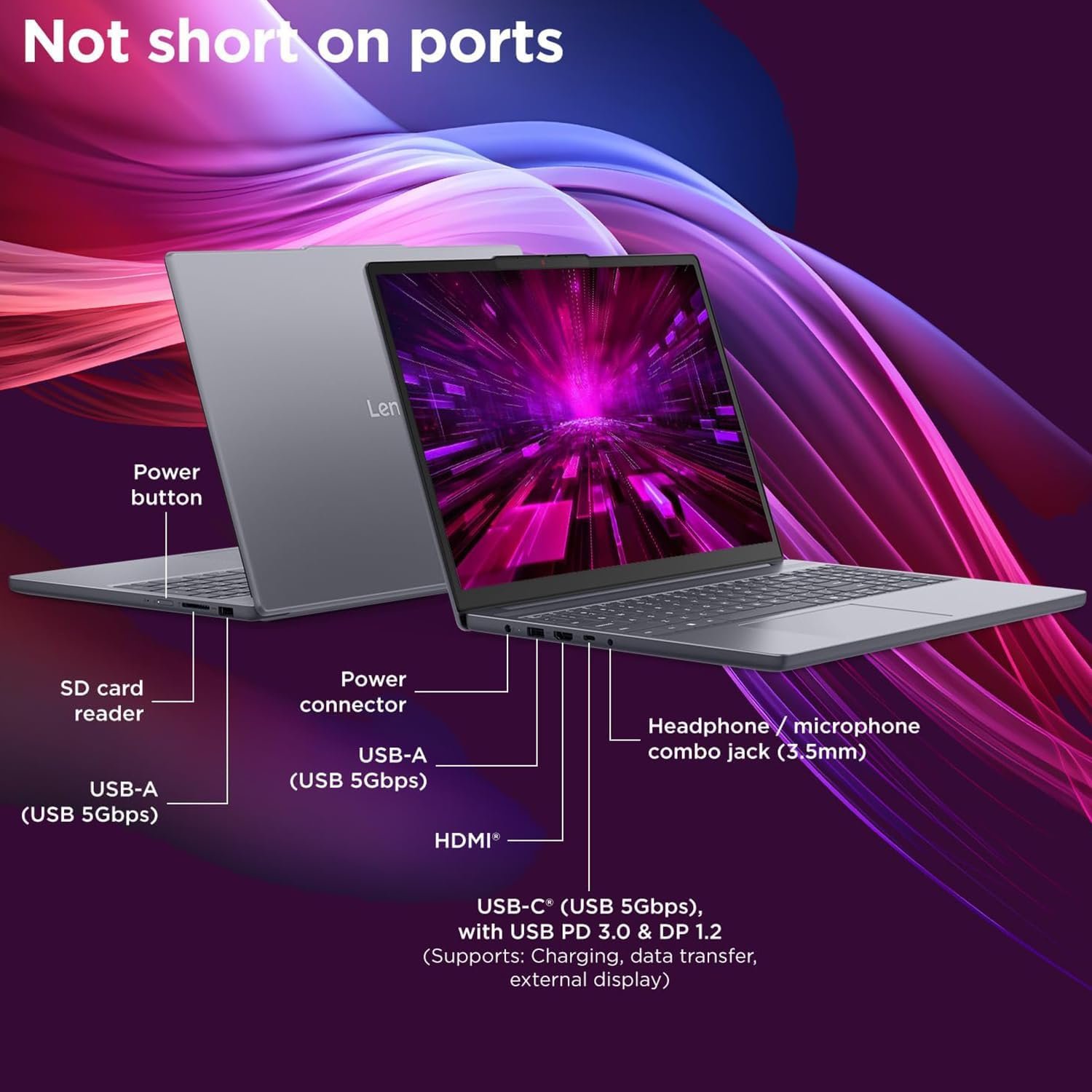 Lenovo Laptop Computer, Intel 10-Core i7-13620H (Beat Ultra 7 255U), 16GB DDR5 RAM, 1TB PCIe SSD, 16" FHD+, WiFi 6, Bluetooth 5.2, Type-C, Copilot AI for Business & Home, Luna Grey, Windows 11 Pro - Image 6