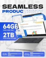 HP 250 G10 Business Laptop, Intel Core i7-1355U, 15.6" FHD Display, (64GB RAM | 2TB SSD), Numeric Keypad, Webcam, Windows 11 Pro, WiFi 6 & Bluetooth with SXK Accessory Kit - Image 6