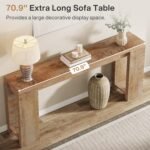 Tribesigns 70.9-Inch Extra Long Console Table, Farmhouse Wood Sofa Table Behind Couch, Narrow Entryway Accent Table for Living Room, Hallway, Entrance, Foyer, Light Oak Brown - Image 7