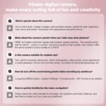 Digital Camera, Autofocus 48MP 4K Camera for Photography with 32GB Card, Portable Compact Point and Shoot Digital Camera for Teens Adult Beginner Kids with Metal Shell, 2000 mAh Battery - Image 9