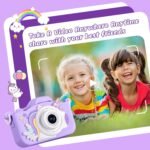 Upgraded 48MP Kids Camera for Girls Boys 3-12, Video Selfie Camera-Christmas Birthday Gift for Toddler, HD Digital Camera Toy for Child with 32GB SD Card & Silicone Cover (Purple) - Image 5
