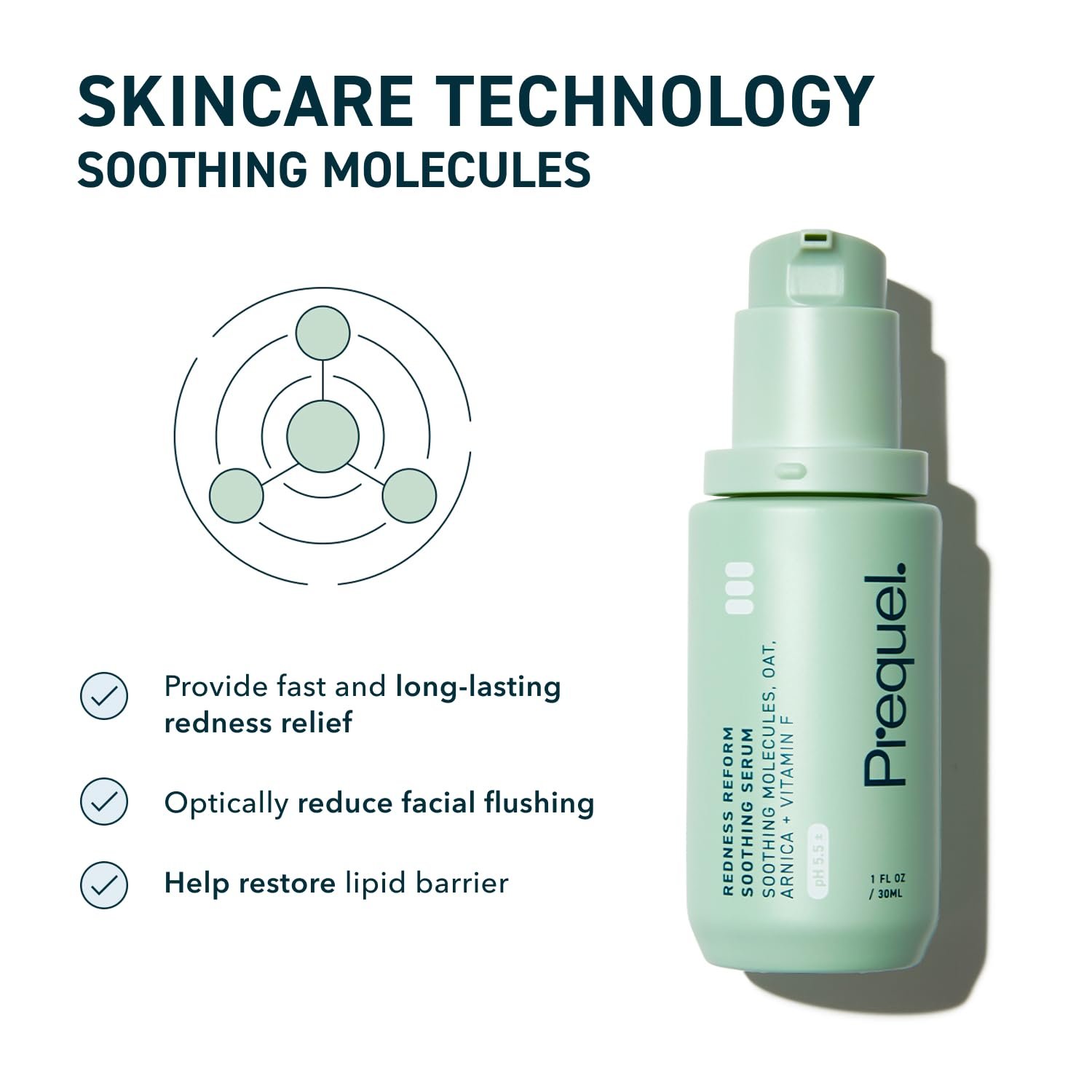 Prequel Skin Redness Reform, Calming Serum for Face. Advanced Clinical Optical Corrector for Redness and Discomfort. Soothing Face Serum with Oat Extract for Sensitive Skin. 1oz Pump - Image 5