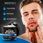 Mens Face Moisturizer Cream - Anti Aging & Wrinkle for Men with Collagen, Retinol, Vitamins E, Jojoba Oil - Face Lotion - Age Facial Skin Care - Eye Wrinkle - Day & Night - 4 oz - Image 3