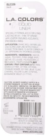 L.A. COLORS Thin Tip Liquid Liner (carded), Black CBLE326 - Image 4