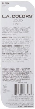 L.A. COLORS Thin Tip Liquid Liner (carded), Black CBLE326 - Image 6