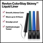 Revlon Skinny Liquid Eyeliner, ColorStay Eye Makeup, Waterproof, Smudge-proof, Longwearing with Ultra-Fine Tip, Mahogany Flame, 0.08 oz - Image 4