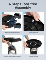 Dreo Tower Fan for Bedroom, Upgraded DC 9 Speeds 25dB Ultra-Quiet Floor Fan, 90° Oscillating Fans with 28ft/s Velocity, 12H Timer, Standing Fan, Bladeless Fan Powerful for Home Office Room - Image 8