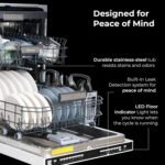 Kenmore Elite 24" Built-in Stainless Steel Tub Dishwasher TurboDry, QuietWash, SmartWash & TurboFlex Third Rack-15 Place Settings-42 DBA, Energy Star Certified, Fingerprint Resistant - Image 7