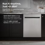 Kenmore Elite 24" Built-in Stainless Steel Tub Dishwasher TurboDry, QuietWash, SmartWash & TurboFlex Third Rack-15 Place Settings-42 DBA, Energy Star Certified, Fingerprint Resistant - Image 8