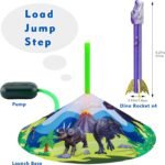 Dinosaur Toy Rocket Launcher for Kids - Launch Up to 100 Ft, 4 Rockets, Outdoor Outside Toys for Kids, Dinosaur Toys, Birthday Gifts for 3 4 5 6 7 8-12 Year Old Boys Girls - Image 3
