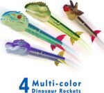 Dinosaur Toy Rocket Launcher for Kids - Launch Up to 100 Ft, 4 Rockets, Outdoor Outside Toys for Kids, Dinosaur Toys, Birthday Gifts for 3 4 5 6 7 8-12 Year Old Boys Girls - Image 6
