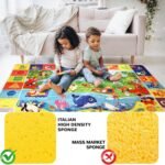 QUOKKA Baby Play Mat for Floor – Super Soft Plush Surface ABC Rug for Toddlers & Infants – Extra Thick (0.3in) Non-Slip Padded Nursery Mat for Crawling & Fun – Foldable Gift Rug - Image 7