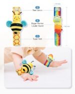 Infinno Baby Wrist Rattle Socks and Foot Finder Set, Perfect Baby Toys for 0-12 Months Newborn Boys and Girls As Shower Gifts, Garden Bug Series - Image 8