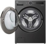 5.0 cu. ft. Mega Capacity Smart Front Load Electric All-in-One Washer Dryer Combo with TurboWash360 WiFi in Black Steel - Image 6