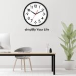AKCISOT Wall Clock 10 Inch Silent Non-Ticking Modern Clocks Battery Operated - Analog Small Classic for Office, Home, Bathroom, Kitchen, Bedroom, School, Living Room(Black) - Image 9