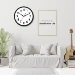 AKCISOT Wall Clock 10 Inch Silent Non-Ticking Modern Clocks Battery Operated - Analog Small Classic for Office, Home, Bathroom, Kitchen, Bedroom, School, Living Room(Black) - Image 10