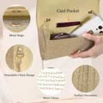 UBAYMAX Evening Bag Clutch Purses for Women Lady Girl Handbags Crossbody Bag Wedding Bag for Prom Party Wedding Engagement - Image 5