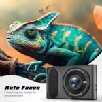 Digital Camera 4K, 64MP Autofocus Vlogging Device 16X Zoom, Compact Point and Shoot, Anti-Shake, Small Travel Camera for Adult Beginners and Teens, 32GB Card, 2 Batteries (Modern, Black) - Image 5