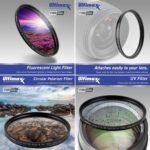 Ultimaxx 55MM Complete Lens Filter Accessory Kit with 55MM 2.2X Telephoto, .43x Wide Angle/Macro Lenses, 4PC Close Up Filter Set & More Designed for All DSLR Cameras - Image 6